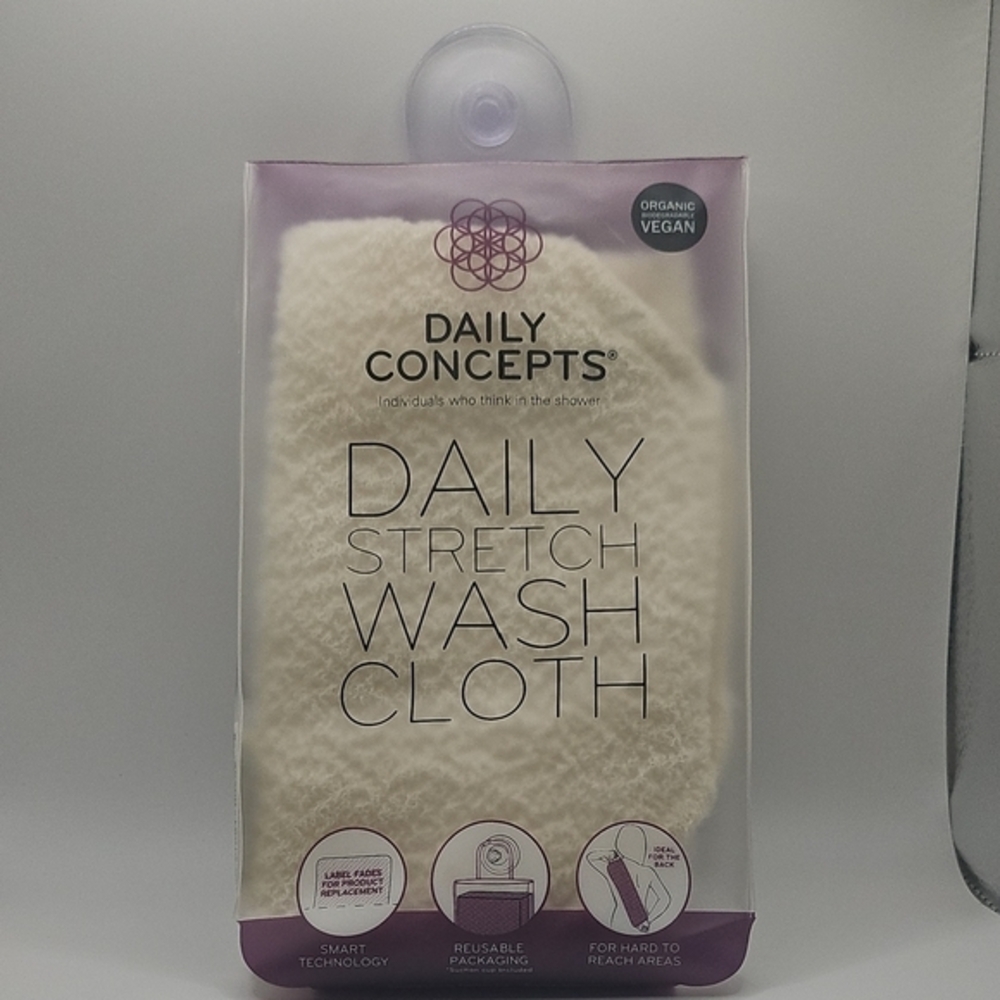 2/$10🌿 Concepts Daily Stretch Wash Cloth | Organic Vegan Exfoliator 🛁